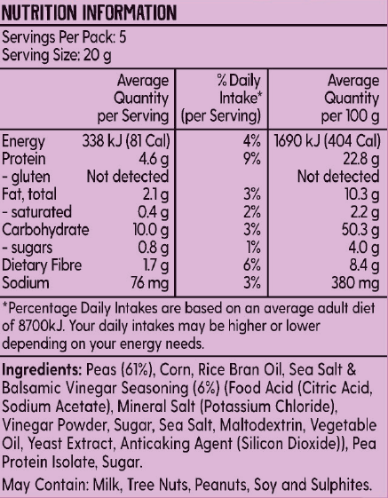 Sea Salt & Balsamic Vinegar 100g (Case of 7X Units)